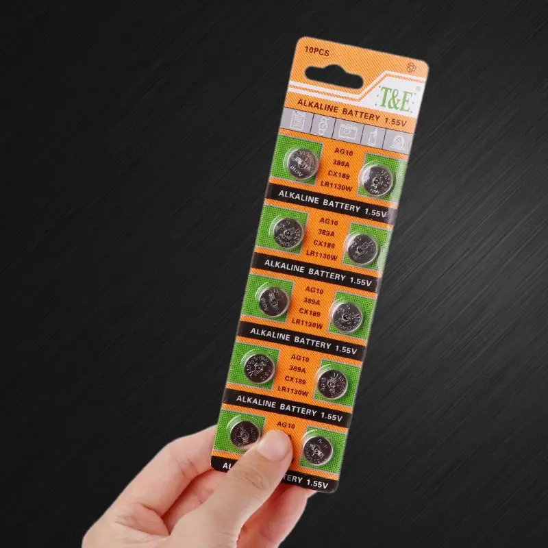 10PCS Button Coin Cell Battery AG10 1.5V Watch Batteries SR54 389 189 LR1130 SR1130 Toys Control Remote
10PCS Button Coin Cell Battery AG10 1.5V Watch Batteries SR54 389 189 LR1130 SR1130 Toys Control Remote