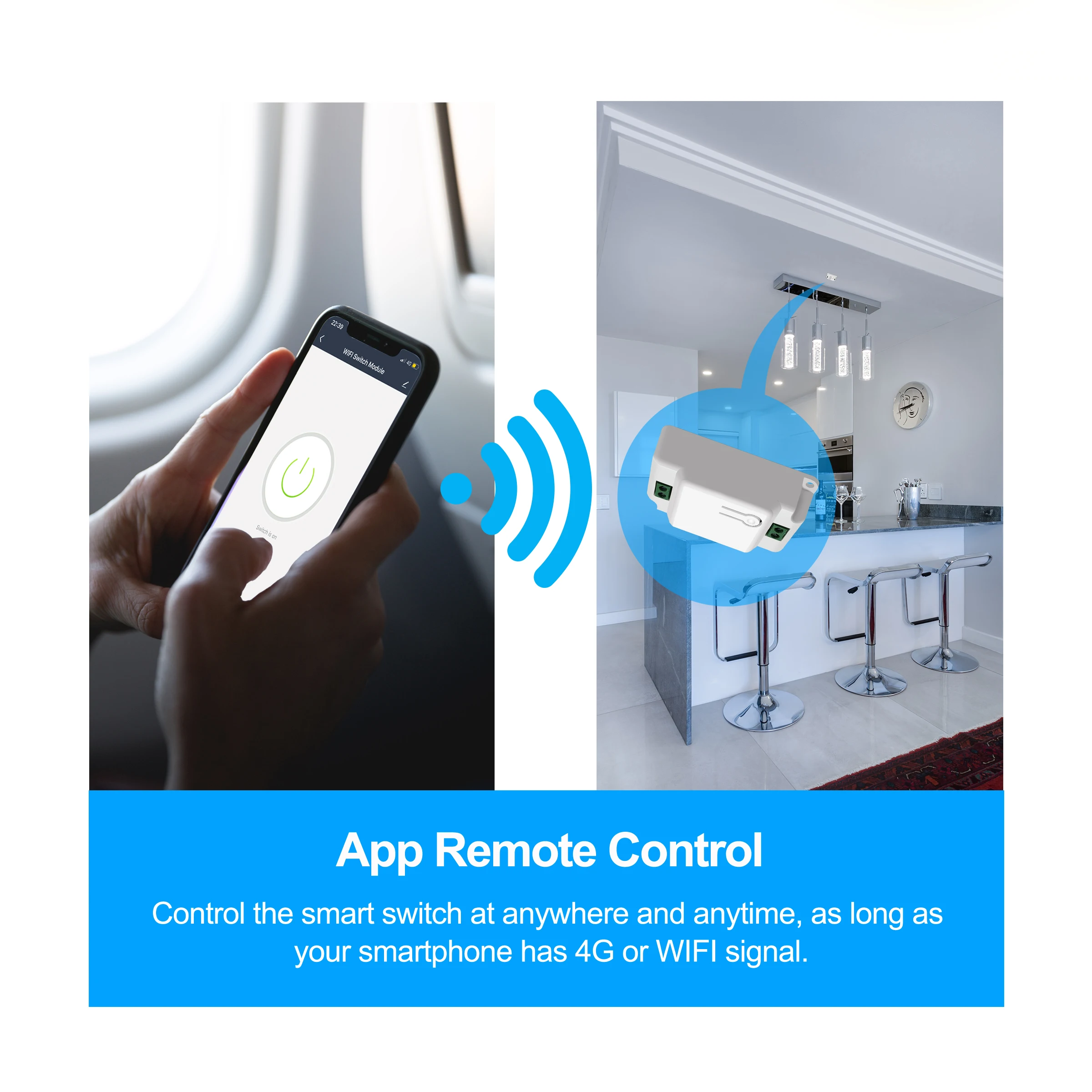 Smart Wifi Light Switch 433MHz RF Wall Switch Tuya/Smart Life App Wireless Smart DIY Breaker Module Works with Alexa Google Home Smart Wifi Light Switch 433MHz RF Wall Switch Tuya/Smart Life App Wireless Smart DIY Breaker Module Works with Alexa Google Home