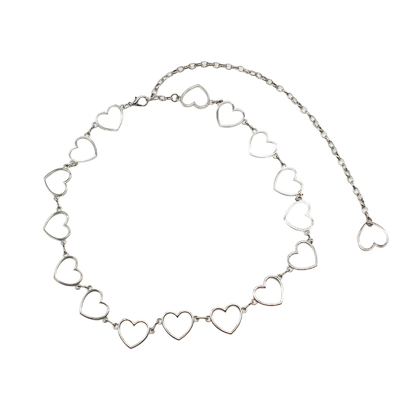 Heart Chain Belt For Women Lady Fashion Cute Trendy Silver Gold Fringes Summer Beach Waist Chain Female Metal Belts 137 Heart Chain Belt For Women Lady Fashion Cute Trendy Silver Gold Fringes Summer Beach Waist Chain Female Metal Belts 137