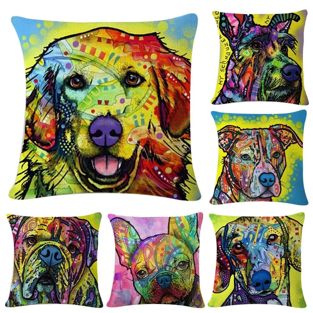 45x45cm Linen Cushion Cover Cute Oil Painting Dog Pattern Cushion Cover Bedroom Cafe Cushion Cover Removable Cushion Cover Soft
45x45cm Linen Cushion Cover Cute Oil Painting Dog Pattern Cushion Cover Bedroom Cafe Cushion Cover Removable Cushion Cover Soft