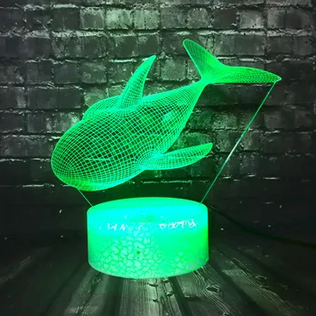 New Crack 7 Color Change Sea World Animal Whale 3D Effect LED Decor Baby Sleep Mood Night Light Holiday Party Xmas Kid lamp
New Crack 7 Color Change Sea World Animal Whale 3D Effect LED Decor Baby Sleep Mood Night Light Holiday Party Xmas Kid lamp