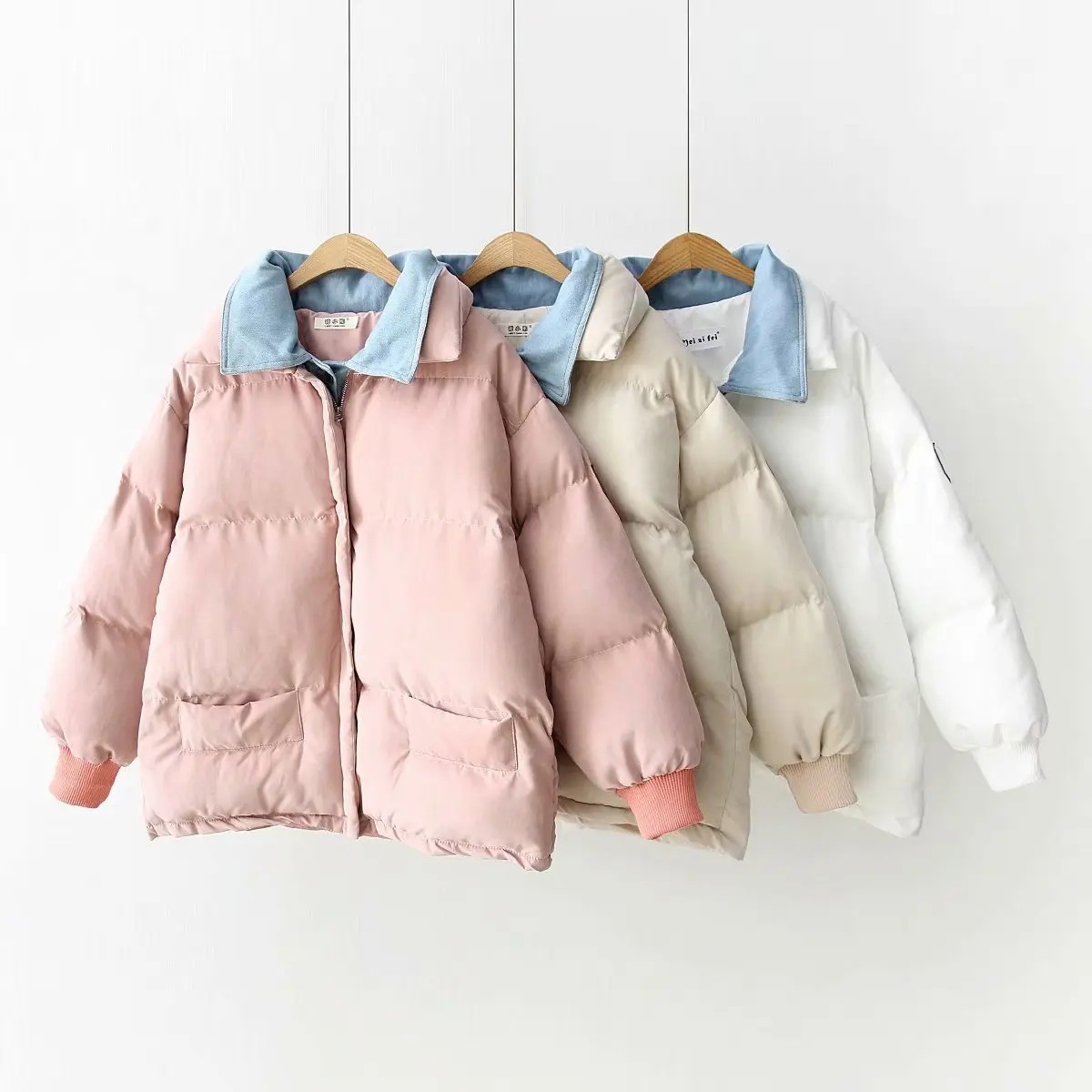 2018 Winter New Style Korean-style Fresh Fashion Cowboy Fold-down Collar Joint Loose-Fit Cotton-padded Clothes Women's Short Top
2018 Winter New Style Korean-style Fresh Fashion Cowboy Fold-down Collar Joint Loose-Fit Cotton-padded Clothes Women's Short Top