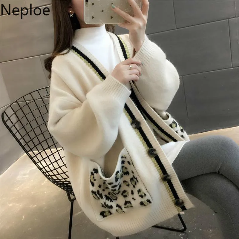 Neploe Spring Woman Sweater Knitting 2019 V-neck Cardigan Sweaters Winter Clothes Plus Size Leopard Harajuku Womens Coats 90406
Neploe Spring Woman Sweater Knitting 2019 V-neck Cardigan Sweaters Winter Clothes Plus Size Leopard Harajuku Womens Coats 90406