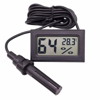 20 Pcs mini LCD digital thermometer probe LCD thermometer black plastic without battery
20 Pcs mini LCD digital thermometer probe LCD thermometer black plastic without battery