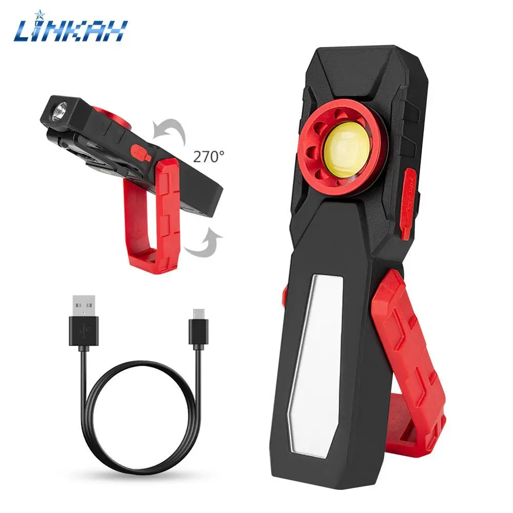 Portable XPE+COB Work Light 4 Mode LED Flashlight With Hook 270 Degrees Adjustable Camping Lamp USB Rechargeable Emergency Torch
Portable XPE+COB Work Light 4 Mode LED Flashlight With Hook 270 Degrees Adjustable Camping Lamp USB Rechargeable Emergency Torch