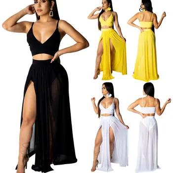 NEW Ever-Pretty Beach Summer Dress Long Chiffon Party Dresses Two Pieces V Neck Crop Top + Split Skirt Clothes Set
NEW Ever-Pretty Beach Summer Dress Long Chiffon Party Dresses Two Pieces V Neck Crop Top + Split Skirt Clothes Set