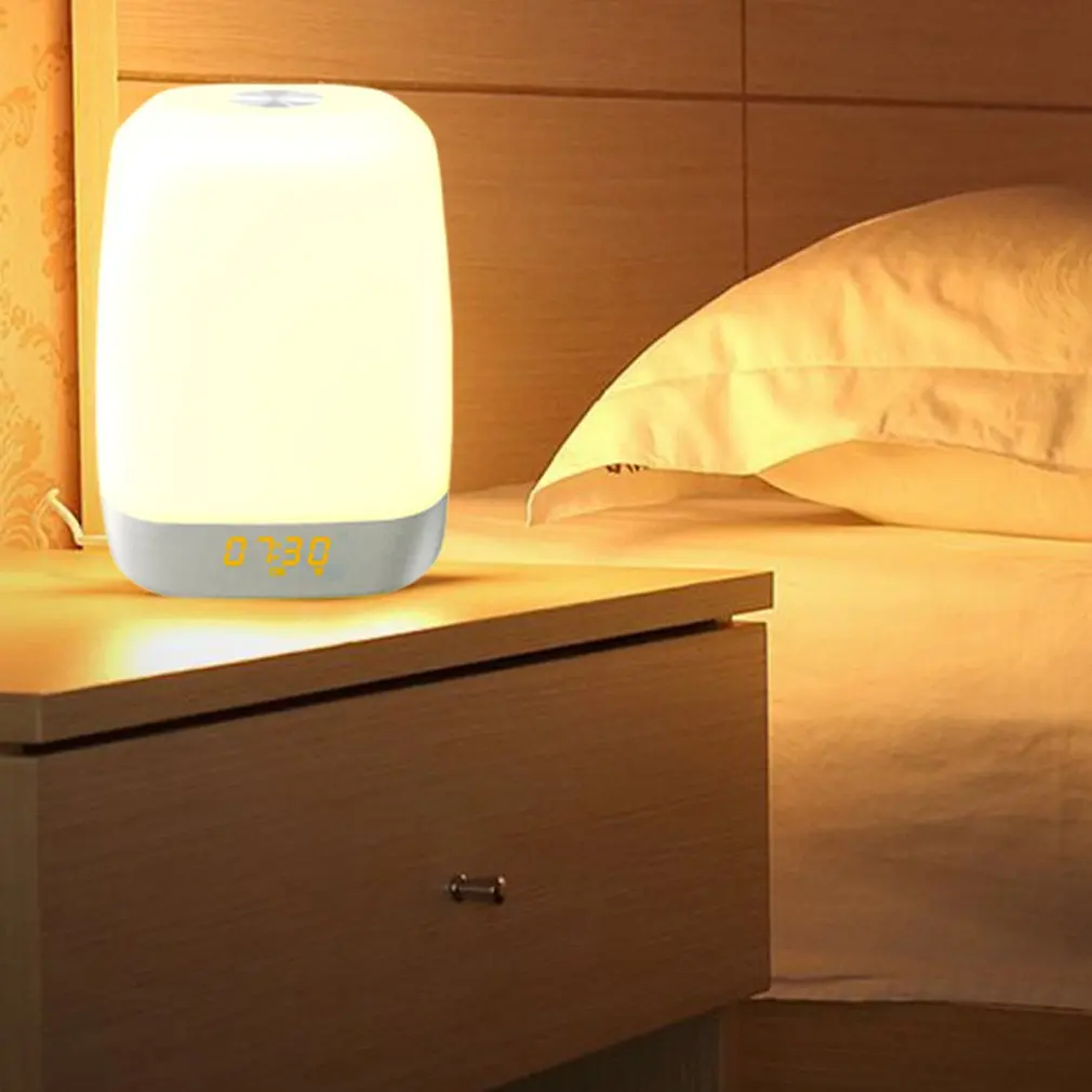 Small Wake-Up Light Beside Lamp Alarm Clock with Sunrise Simulation Rechargeable Touch Sensor Multicolor Dimmable Night Light
Small Wake-Up Light Beside Lamp Alarm Clock with Sunrise Simulation Rechargeable Touch Sensor Multicolor Dimmable Night Light
