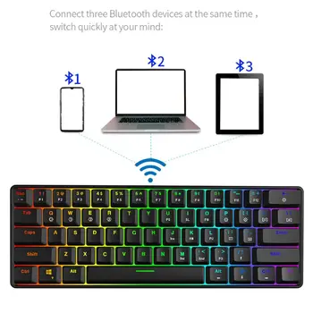 2020 New RGB Backlit Bluetooth 5.0 Wireless Dual Mode Mechanical Keyboard,61 Gateron Keys
2020 New RGB Backlit Bluetooth 5.0 Wireless Dual Mode Mechanical Keyboard,61 Gateron Keys