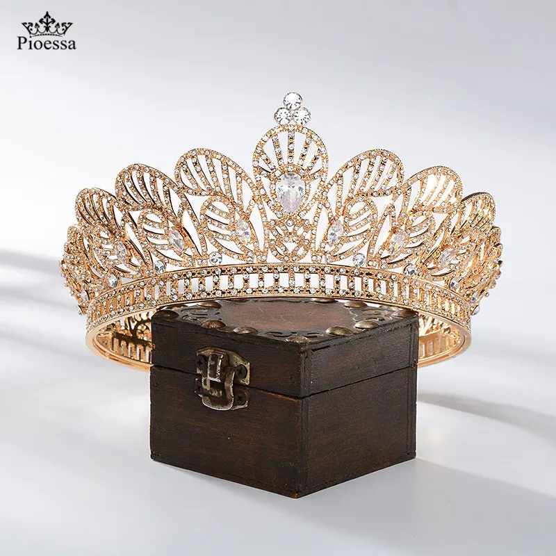 Pioessa luxury bridal hair accessories ladies wedding tiaras and Zircon crowns stage awards Round queen crown retro men's crown
Pioessa luxury bridal hair accessories ladies wedding tiaras and Zircon crowns stage awards Round queen crown retro men's crown