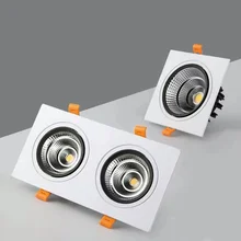 

led para quarto Pode ser escurecido spotlight lâmpada do teto recesso led cob downlight ac 220v único quadrado duplo conduziu a