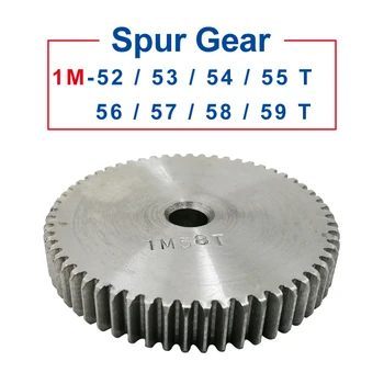 

1 Piece spur Gear 1M52/53/54/55/56/57/58/59T rough Hole 8mm pinion gear 45#carbon steel Material motor gear Total Height 10mm