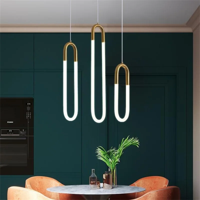 Nordic Simple Bar Pendant light Dining Table Hanging lamp Restaurant Bedroom Bedside Clothing store Staircase U-shaped Lighting
Nordic Simple Bar Pendant light Dining Table Hanging lamp Restaurant Bedroom Bedside Clothing store Staircase U-shaped Lighting