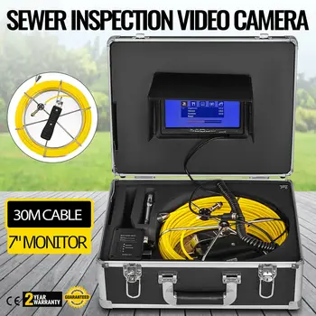 30M Sewer Inspection Video Camera 7" Monitor Pipeline Inspection Camera Drain Camera Industrial Endoscope HD DVR Recorder
30M Sewer Inspection Video Camera 7" Monitor Pipeline Inspection Camera Drain Camera Industrial Endoscope HD DVR Recorder