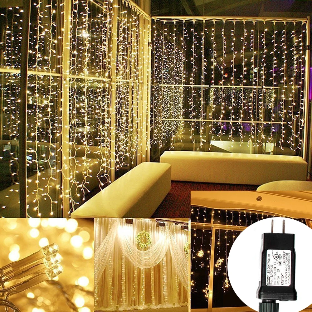 3x3/6x3M LED Window Curtain String Light Christmas Icicle Garland Lights for Wedding Party Home Garden Bedroom Wall Decorations
3x3/6x3M LED Window Curtain String Light Christmas Icicle Garland Lights for Wedding Party Home Garden Bedroom Wall Decorations