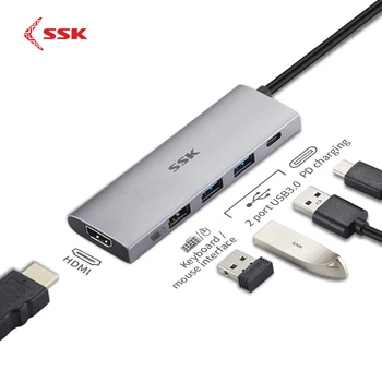 SSK Type-C Hub USB Hub Type-C to USB 3.0 Keyboard Mouse Interface PD Charging for USB Hard Drive Laptop Tablet PC
SSK Type-C Hub USB Hub Type-C to USB 3.0 Keyboard Mouse Interface PD Charging for USB Hard Drive Laptop Tablet PC