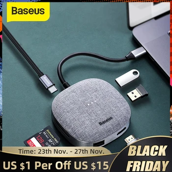 Baseus USB 3.0 HUB Multi 7 Ports USB C HUB TF SD Card Reader Fabric for Macbook pro HUB USB C Laptop Accessories USB Splitter
Baseus USB 3.0 HUB Multi 7 Ports USB C HUB TF SD Card Reader Fabric for Macbook pro HUB USB C Laptop Accessories USB Splitter