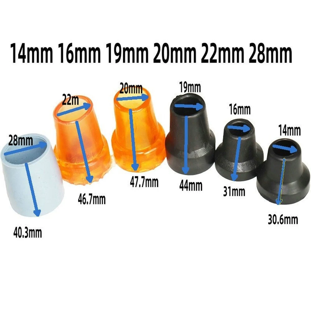 Rubbers Tips 2 Pieces Non-Slip Rubber Ferrules 14mm/16mm/19mm/22mm/28mm Replacement for Walking Stick Round Base
Rubbers Tips 2 Pieces Non-Slip Rubber Ferrules 14mm/16mm/19mm/22mm/28mm Replacement for Walking Stick Round Base