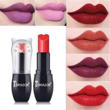 TEAYASON Cat Head Heart-shaped Lipstick MINI Delicate Lip Glaze Long Long Lasting Moisturizing Cosmetic Makeup TSLM1
TEAYASON Cat Head Heart-shaped Lipstick MINI Delicate Lip Glaze Long Long Lasting Moisturizing Cosmetic Makeup TSLM1