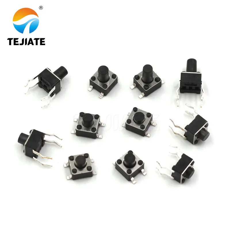 50PCS Touch-key Switch Push Button Switch Vertical/Patch 4 Feet 4.5mm*4.5mm*3.8/4.3/4.5/5/6/7mm Direct Insert Fret Microswitch
50PCS Touch-key Switch Push Button Switch Vertical/Patch 4 Feet 4.5mm*4.5mm*3.8/4.3/4.5/5/6/7mm Direct Insert Fret Microswitch