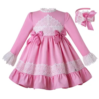 Pettigirl Wholesale Pink Lace Flare Sleeve Sweet Mini Princess Dress Fall Girl Dress Decorated With Bows +Headwear
Pettigirl Wholesale Pink Lace Flare Sleeve Sweet Mini Princess Dress Fall Girl Dress Decorated With Bows +Headwear
