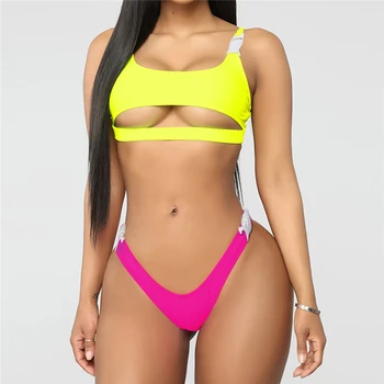 2020 Sexy Split Swimsuit New Tight Swimsuits Women's Sports Style Solid Color Bikini Summer Beach Bathing Suit Bikini Set
2020 Sexy Split Swimsuit New Tight Swimsuits Women's Sports Style Solid Color Bikini Summer Beach Bathing Suit Bikini Set