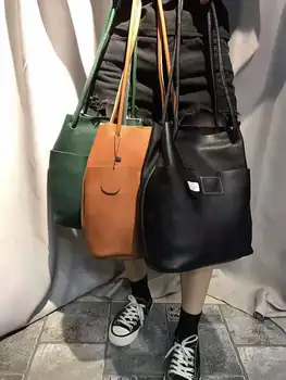 Luxury Women Bucket Bag Female Genuine Leather Shoulder Bags Ladies Handbags With Liner Bag Summer Casual Retro Shopping Bag
Luxury Women Bucket Bag Female Genuine Leather Shoulder Bags Ladies Handbags With Liner Bag Summer Casual Retro Shopping Bag