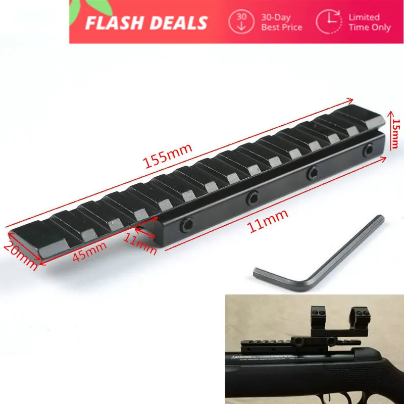 MIZUGIWA Dovetail Extend Weaver Scope Mount Picatinny Rail Adapter 11mm to 20mm Converter Tactical Bases Rifle Airsoft
MIZUGIWA Dovetail Extend Weaver Scope Mount Picatinny Rail Adapter 11mm to 20mm Converter Tactical Bases Rifle Airsoft