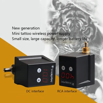Newest Wireless Power Supply Mini Tattoo Power RCA/DC Connector Tattoo Supplier for Tattoo Pen Machine
Newest Wireless Power Supply Mini Tattoo Power RCA/DC Connector Tattoo Supplier for Tattoo Pen Machine