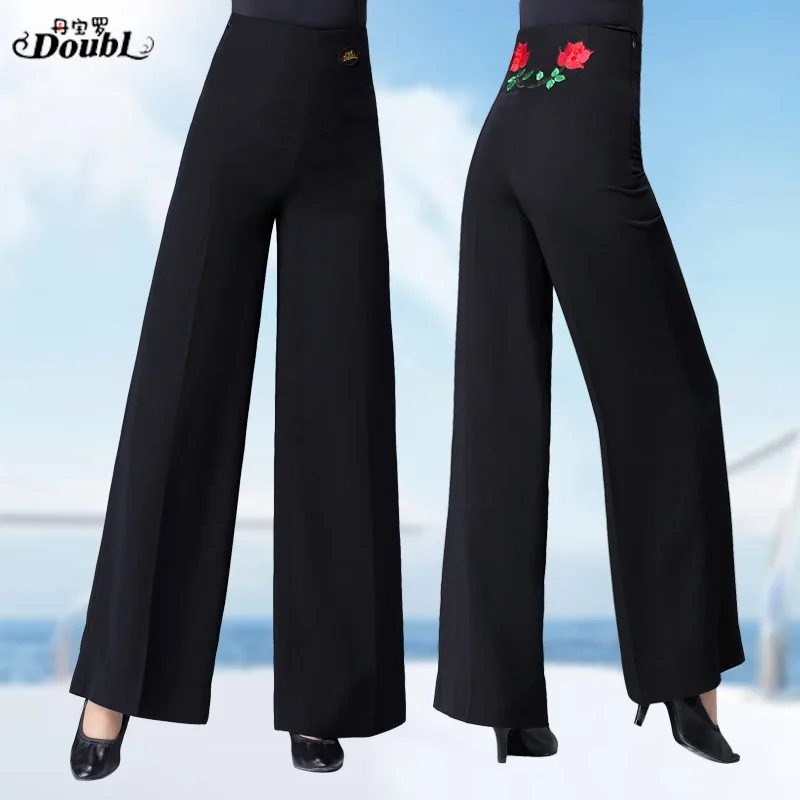 Doubl Modern Ballroom Waltz Tango Waist Trousers Female National Standard Performance Practise Costume Straight Trousers Social
Doubl Modern Ballroom Waltz Tango Waist Trousers Female National Standard Performance Practise Costume Straight Trousers Social