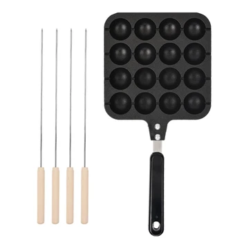 Takoyaki Grill Pan Cooking Plate 16 Holes for Octopus Ball Home Cooking Baking Tools Kitchen Accessories With 4 Baking Pins
Takoyaki Grill Pan Cooking Plate 16 Holes for Octopus Ball Home Cooking Baking Tools Kitchen Accessories With 4 Baking Pins