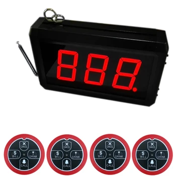 Wireless Pager Restaurant Waiter Calling System with Call Transmitter Button and Display Receiver 433MHz
Wireless Pager Restaurant Waiter Calling System with Call Transmitter Button and Display Receiver 433MHz