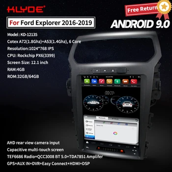Klyde Android 9.0 Tesla Style Vertical Screen For Ford Explorer 2016-2019 Car Navigation GPS Multimedia Player DSP DAB Bluetooth
Klyde Android 9.0 Tesla Style Vertical Screen For Ford Explorer 2016-2019 Car Navigation GPS Multimedia Player DSP DAB Bluetooth