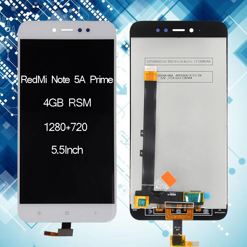 ЖК дисплей для Xiaomi Redmi Note 5A Prime 4 Гб дигитайзер сенсорного экрана в сборе RedMi