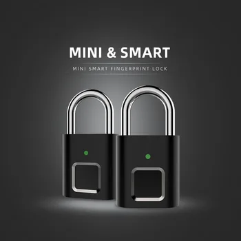 DHL 30pcs Mini Unlock Rechargeable Smart Lock Keyless Fingerprint Lock Anti-Theft Security Padlock Door Luggage Lock small box
DHL 30pcs Mini Unlock Rechargeable Smart Lock Keyless Fingerprint Lock Anti-Theft Security Padlock Door Luggage Lock small box