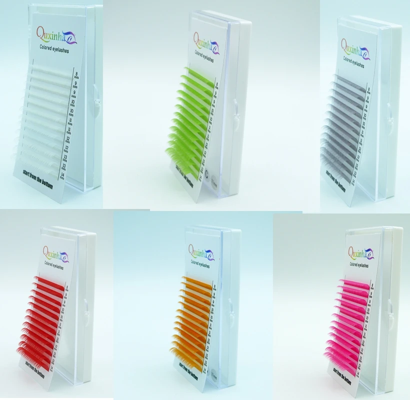 QUXINHAO mixed length color grafting eyelash Brand new C/D curl 0.07/0.1mm 8-14mm mink hair personalized eyelash extension tool
QUXINHAO mixed length color grafting eyelash Brand new C/D curl 0.07/0.1mm 8-14mm mink hair personalized eyelash extension tool