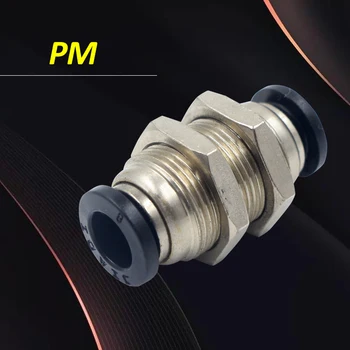 10pcs PM4/6/8/10/12MM bulkhead pneumatic fitting air connector Straight Through Quick Joint Fittings
10pcs PM4/6/8/10/12MM bulkhead pneumatic fitting air connector Straight Through Quick Joint Fittings