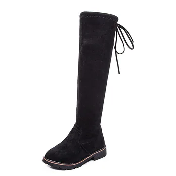 2018 New Fall/Winter Girls' Boots Solid Color Knee Bow High Boots Suede Large Children's Boots
2018 New Fall/Winter Girls' Boots Solid Color Knee Bow High Boots Suede Large Children's Boots
