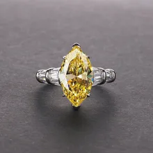 Unusual 6CT 8*14mm Horse Eye Shape Sapphire Topaz High Carbon Diamond Rings for Women Sterling Silver 925 Party Wedding Jewelry
Unusual 6CT 8*14mm Horse Eye Shape Sapphire Topaz High Carbon Diamond Rings for Women Sterling Silver 925 Party Wedding Jewelry