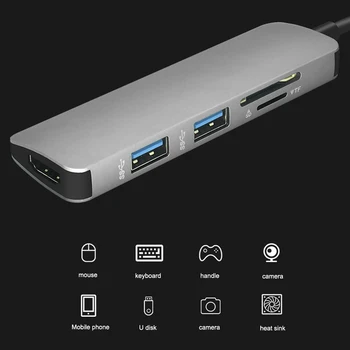 USB C HUB HUB To HDMI USB 3.0 SD/TF Card Reader Adapter for Mac Book Pro Accessories USB-C Type C Splitter 2 Port USB HUB
USB C HUB HUB To HDMI USB 3.0 SD/TF Card Reader Adapter for Mac Book Pro Accessories USB-C Type C Splitter 2 Port USB HUB