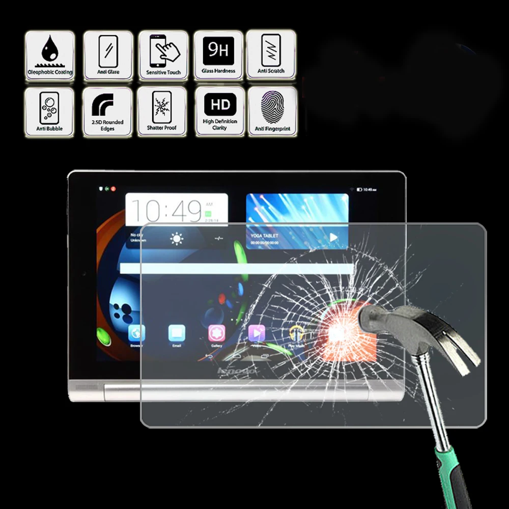 For Lenovo Yoga Tablet 10 HD - Tablet Tempered Glass Screen Protector Cover HD Quality Screen Film Protector Guard Cover
For Lenovo Yoga Tablet 10 HD - Tablet Tempered Glass Screen Protector Cover HD Quality Screen Film Protector Guard Cover