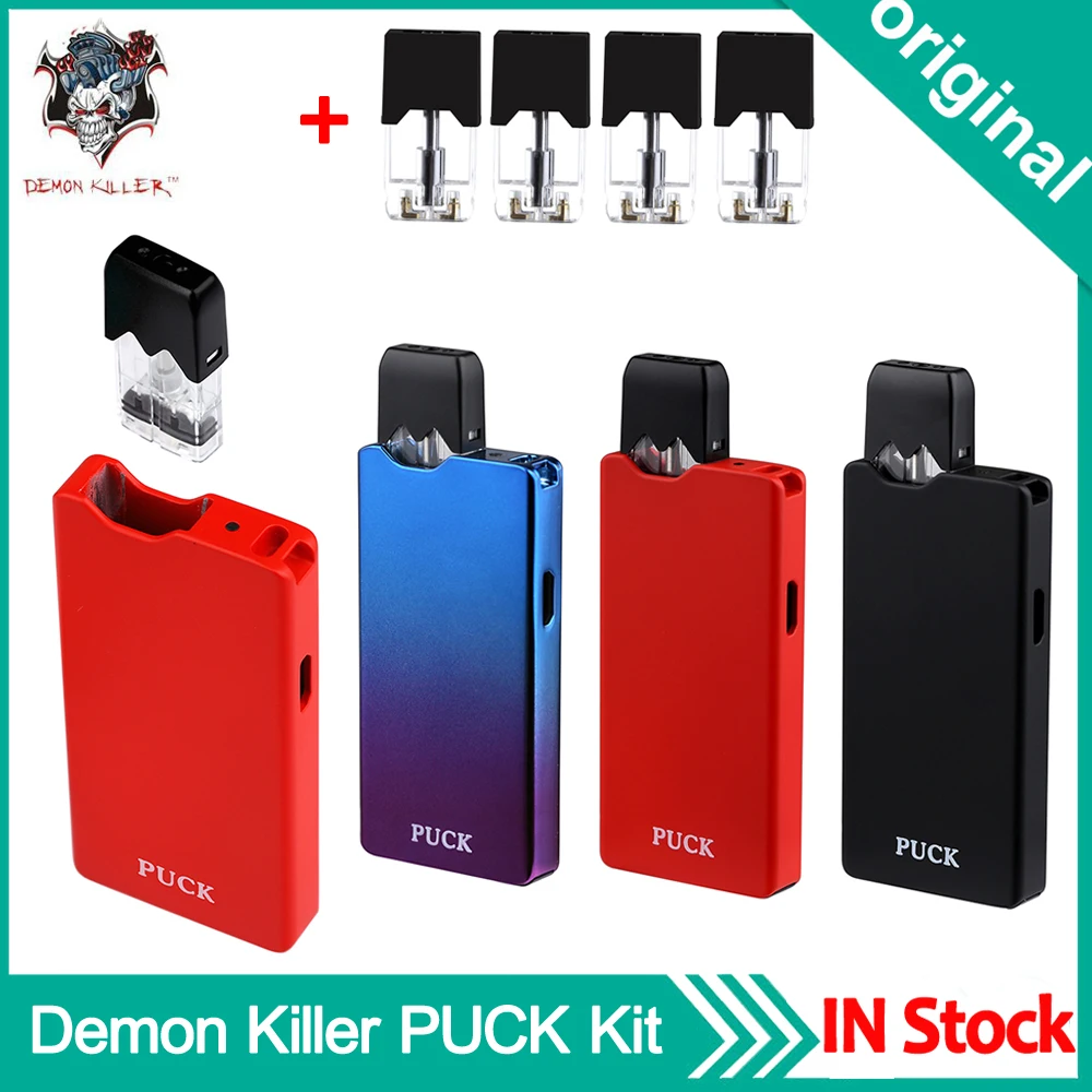 

Original Demon Killer PUCK Starter Kit With 400mAh Battery PUCK Mod 0.7ml Pod Cartridge Vape Pen Vaporizer E Cigarette Kit