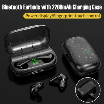 Bluetooth Earbuds with 2200mAh type-c Charging Case TWS 5.0 Wireless Earphones IPX5 Waterproof 3H Music Sports Earphone in stock
Bluetooth Earbuds with 2200mAh type-c Charging Case TWS 5.0 Wireless Earphones IPX5 Waterproof 3H Music Sports Earphone in stock