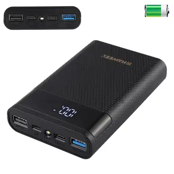 HAWEEL DIY 4x 18650 Battery (Not Included) 15000mAh QC Charger Power Bank Shell Box with 2 USB Outputs & Display Support QC 3.0
HAWEEL DIY 4x 18650 Battery (Not Included) 15000mAh QC Charger Power Bank Shell Box with 2 USB Outputs & Display Support QC 3.0