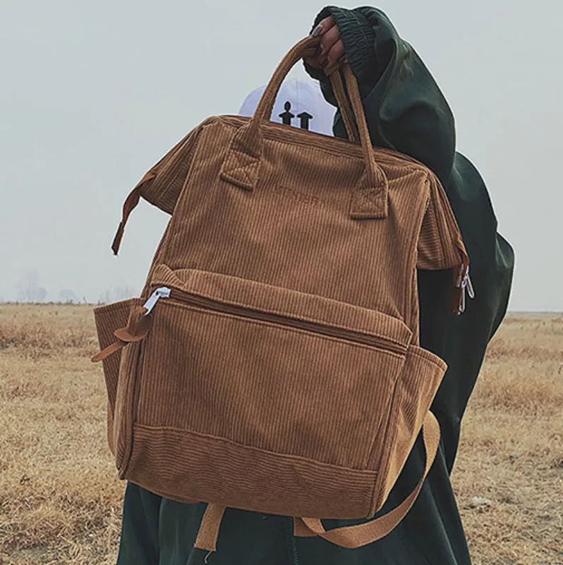 2020 Corduroy Backpacks Handbag Larger Capacity Casual Travel Backpacks Female Rucksack Women School Bags For Teenager Girls
2020 Corduroy Backpacks Handbag Larger Capacity Casual Travel Backpacks Female Rucksack Women School Bags For Teenager Girls