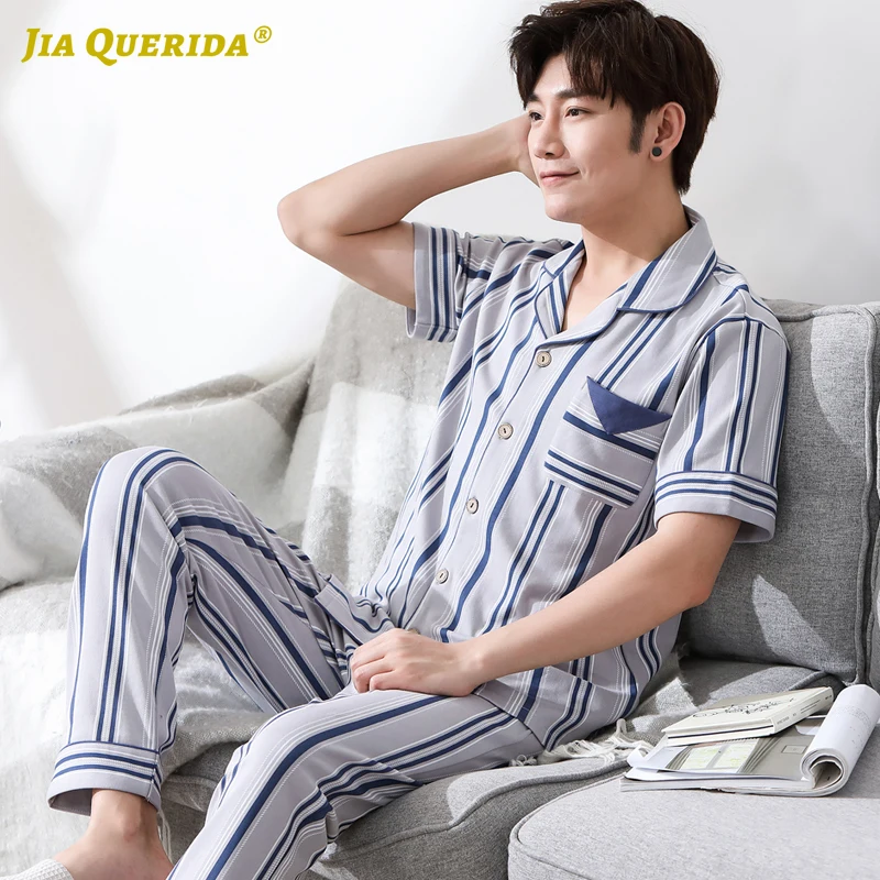 New Front Pocket Pijama Set Men Pajamas Set Homesuit Homeclothes Fashion Style Short Sleeve Long Pants Sleepwear Casual Style
New Front Pocket Pijama Set Men Pajamas Set Homesuit Homeclothes Fashion Style Short Sleeve Long Pants Sleepwear Casual Style