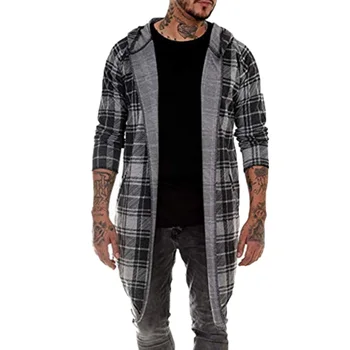 Mens Autumn Winter Sweatshirt Long Sleeve Plaid Hooded Sweatshirt Streetwear Casual Outwear sudadera hombre Down jacket 
Mens Autumn Winter Sweatshirt Long Sleeve Plaid Hooded Sweatshirt Streetwear Casual Outwear sudadera hombre Down jacket