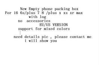 20pcs High Quality US/EU Version Phone Packaging Box Case For Phone 6 6p 7 7p 8plus x xr 11 11pro Without Accessories Empty Box
20pcs High Quality US/EU Version Phone Packaging Box Case For Phone 6 6p 7 7p 8plus x xr 11 11pro Without Accessories Empty Box
