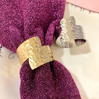 TAI Top 12Pcs Metal Bump Pattern Napkin Rings Gold Silver Color Towel Buckle Napkin Holder Hotel Table Decor For Party Wedding
TAI Top 12Pcs Metal Bump Pattern Napkin Rings Gold Silver Color Towel Buckle Napkin Holder Hotel Table Decor For Party Wedding