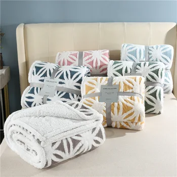 Winter jacquard double layer lamb wool throw blanket for bed thick warm sofa blanket Sherpa bed cover Europe Airplane Home
Winter jacquard double layer lamb wool throw blanket for bed thick warm sofa blanket Sherpa bed cover Europe Airplane Home