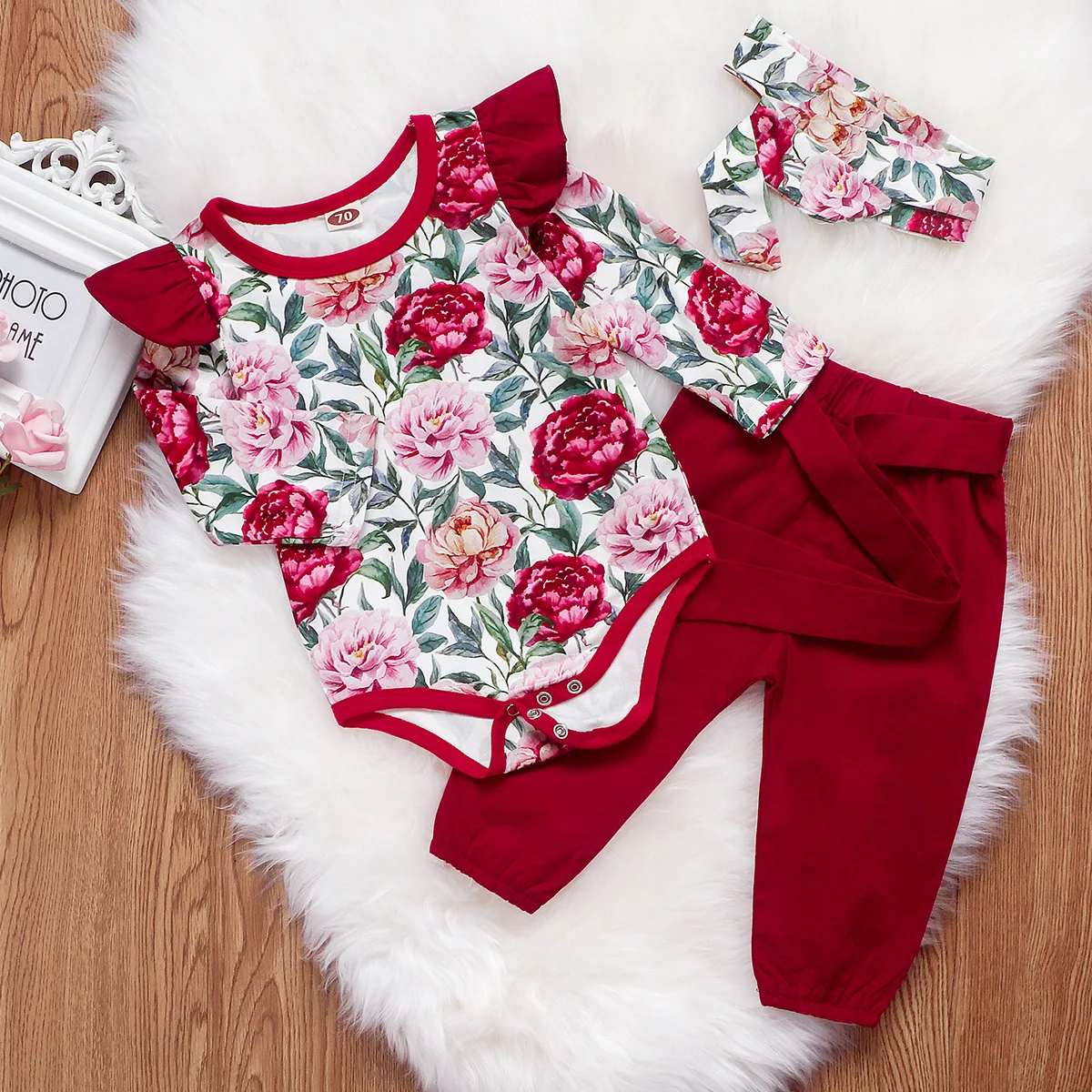 3PCS Set Newborn Baby Girls Clothing Set Tracksuit Floral Romper Jumpsuit Tops Bow Pants Headband Outfits Clothes Set 0-24Months
3PCS Set Newborn Baby Girls Clothing Set Tracksuit Floral Romper Jumpsuit Tops Bow Pants Headband Outfits Clothes Set 0-24Months